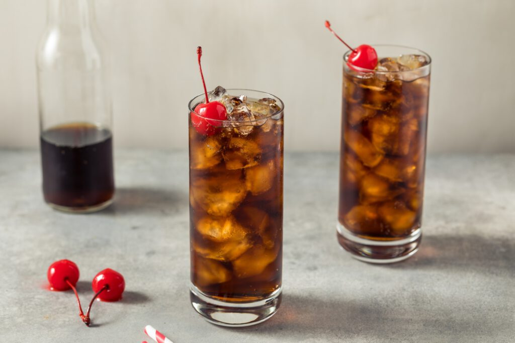 Cold Refreshing Cherry Cola Soda
